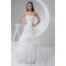 Amazing Strapless A-Line Sleeveless Satin Lace Wedding Dresses 2030589