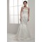 Amazing Trumpet/Mermaid Straps Satin Fine Netting Lace Wedding Dresses 2030590