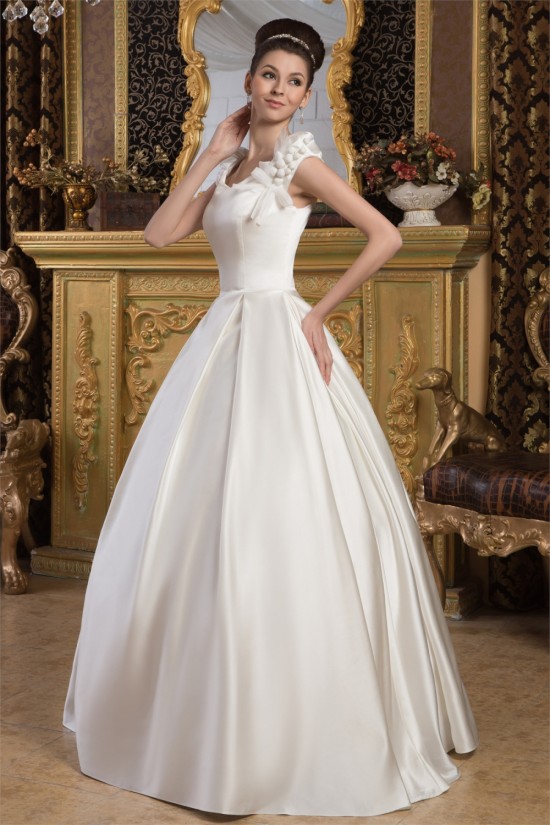 Amazing Straps Satin Netting Sleeveless A-Line Wedding Dresses 2030591 Amazing Straps Satin Netting Sleeveless A-Line Wedding Dresses 2030591