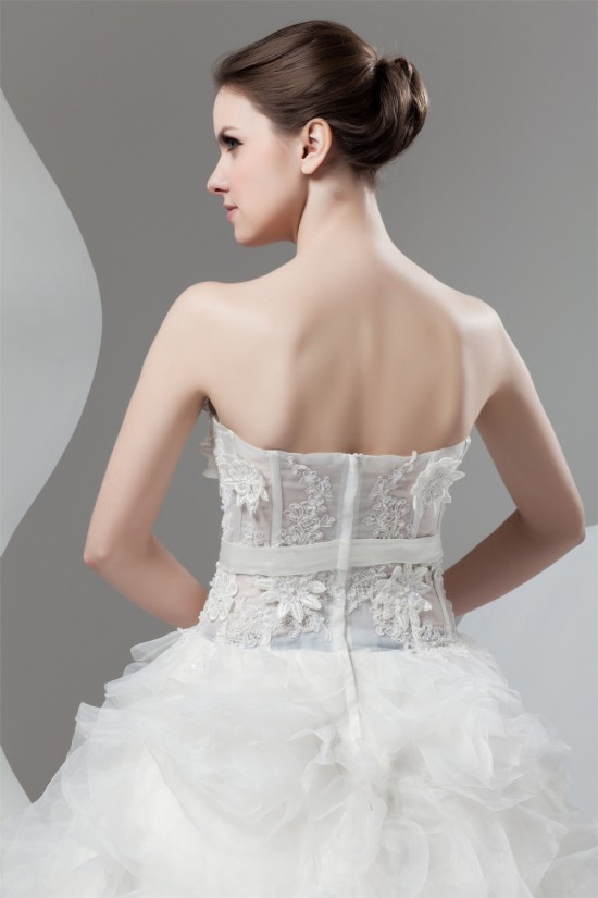 Amazing Sweetheart Ball Gown Sleeveless Satin Organza Wedding Dresses 2030593