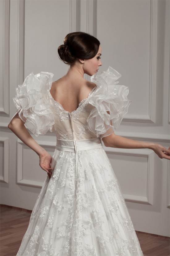 attractive A-Line Satin Lace Sleeveless Straps Reception Wedding Dresses 2030595 attractive A-Line Satin Lace Sleeveless Straps Reception Wedding Dresses 2030595
