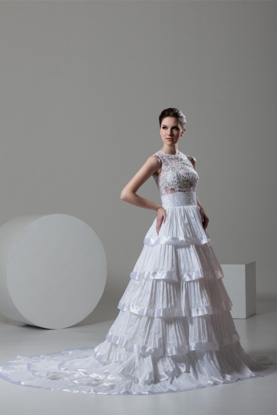 attractive High-Neck A-Line Satin Organza New Arrival Wedding Dresses 2030596 attractive High-Neck A-Line Satin Organza New Arrival Wedding Dresses 2030596