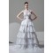 attractive High-Neck A-Line Satin Organza New Arrival Wedding Dresses 2030596