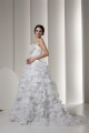 attractive Satin Strapless A-Line Sleeveless Wedding Dresses 2030597
