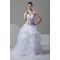 attractive Sleeveless A-Line Halter Satin Organza Wedding Dresses 2030598