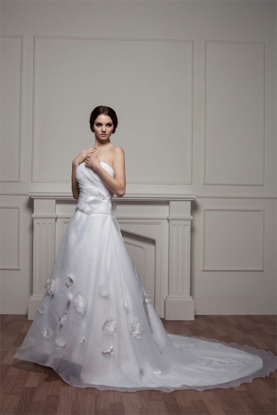 attractive Strapless Sleeveless Satin A-Line Wedding Dresses 2030599 attractive Strapless Sleeveless Satin A-Line Wedding Dresses 2030599