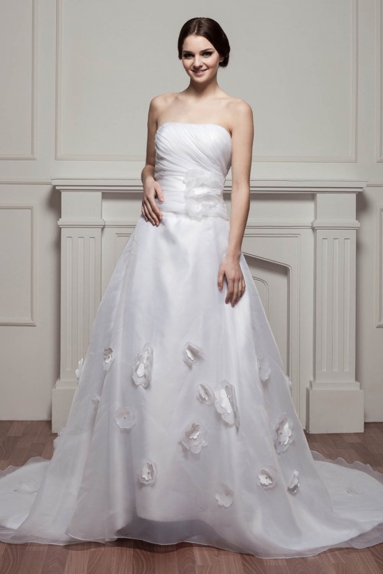 attractive Strapless Sleeveless Satin A-Line Wedding Dresses 2030599 attractive Strapless Sleeveless Satin A-Line Wedding Dresses 2030599
