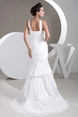 attractive V-Neck Mermaid/Trumpet Taffeta Wedding Dresses 2030600