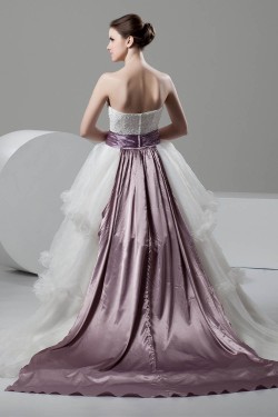 Ball Gown Satin Organza Sweetheart Sleeveless New Arrival Wedding Dresses 2030603