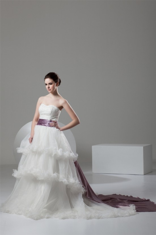 Ball Gown Satin Organza Sweetheart Sleeveless New Arrival Wedding Dresses 2030603 Ball Gown Satin Organza Sweetheart Sleeveless New Arrival Wedding Dresses 2030603