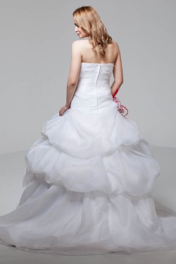 Ball Gown Satin Organza Sweetheart Sleeveless New Arrival Wedding Dresses 2030604