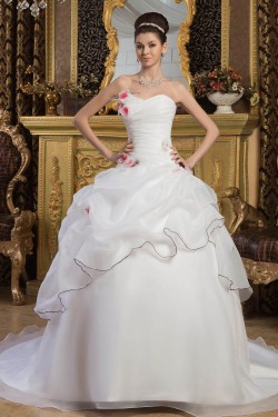 Ball Gown Satin Sleeveless Sweetheart New Arrival Wedding Dresses 2030605