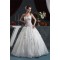 Ball Gown Sleeveless Satin Organza Fine Netting Lace Wedding Dresses 2030607