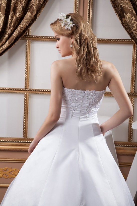 Ball Gown Sleeveless Sweetheart Satin Lace Wedding Dresses 2030609 Ball Gown Sleeveless Sweetheart Satin Lace Wedding Dresses 2030609