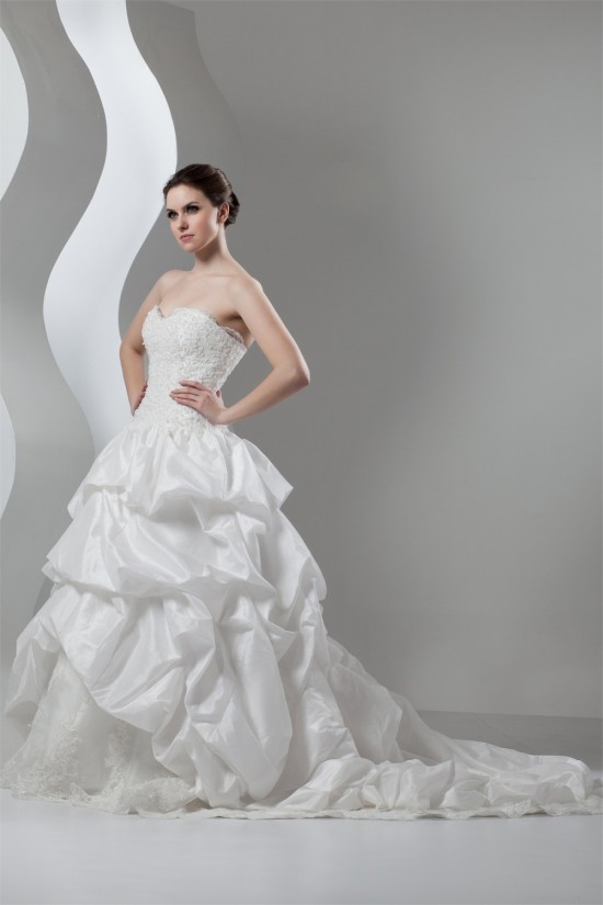 Ball Gown Sweetheart Sleeveless Lace Taffeta Lace Wedding Dresses 2030611 Ball Gown Sweetheart Sleeveless Lace Taffeta Lace Wedding Dresses 2030611