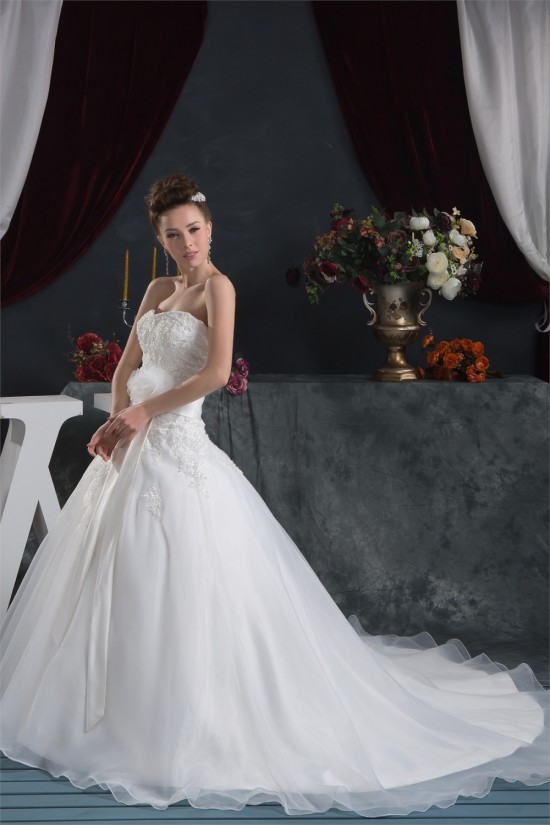 A-Line Sweetheart Sleeveless Satin Satin Organza Lace Wedding Dresses 2030612 A-Line Sweetheart Sleeveless Satin Satin Organza Lace Wedding Dresses 2030612