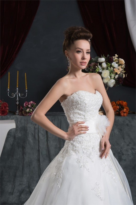 A-Line Sweetheart Sleeveless Satin Satin Organza Lace Wedding Dresses 2030612 A-Line Sweetheart Sleeveless Satin Satin Organza Lace Wedding Dresses 2030612
