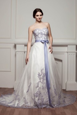 Beautiful A-Line Sleeveless Satin Sweetheart Wedding Dresses 2030615