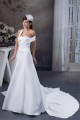 Beautiful A-Line Sleeveless Satin Taffeta Straps Wedding Dresses 2030616