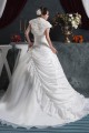 Beautiful A-Line V-Neck Satin Taffeta Short Sleeve Wedding Dresses 2030622 Beautiful A-Line V-Neck Satin Taffeta Short Sleeve Wedding Dresses 2030622