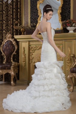 Beautiful Satin Sweetheart Princess Sleeveless Wedding Dresses 2030627