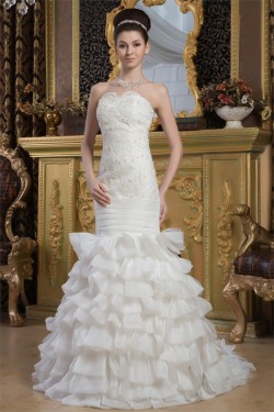 Beautiful Satin Sweetheart Princess Sleeveless Wedding Dresses 2030627