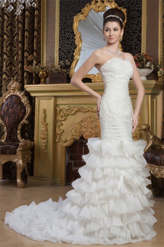 Beautiful Satin Sweetheart Princess Sleeveless Wedding Dresses 2030627 Beautiful Satin Sweetheart Princess Sleeveless Wedding Dresses 2030627