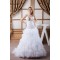 Beautiful Sweetheart Satin Organza A-Line Sleeveless Wedding Dresses 2030635