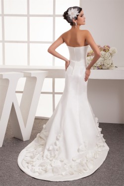 Beautiful Sweetheart Sleeveless Satin Mermaid/Trumpet Wedding Dresses 2030636