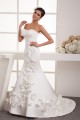 Beautiful Sweetheart Sleeveless Satin Mermaid/Trumpet Wedding Dresses 2030636
