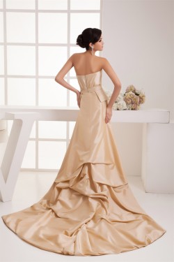 Beautiful Taffeta Mermaid/Trumpet Sleeveless Strapless Wedding Dresses 2030637
