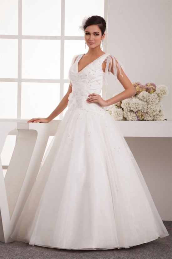 Breathtaking Ball Gown V-Neck Organza Taffeta New Arrival Wedding Dresses 2030643 Breathtaking Ball Gown V-Neck Organza Taffeta New Arrival Wedding Dresses 2030643