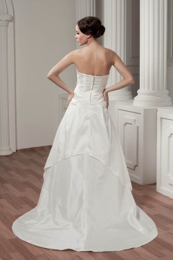 Breathtaking Satin Sleeveless Sweetheart A-Line Wedding Dresses 2030644
