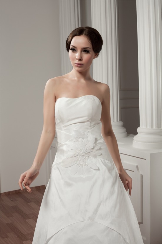Breathtaking Satin Sleeveless Sweetheart A-Line Wedding Dresses 2030644