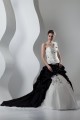 Ball Gown Black White Beading Sleeveless One-Shoulder Wedding Dresses 2030648 Ball Gown Black White Beading Sleeveless One-Shoulder Wedding Dresses 2030648