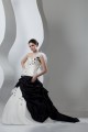 Ball Gown Black White Beading Sleeveless One-Shoulder Wedding Dresses 2030648 Ball Gown Black White Beading Sleeveless One-Shoulder Wedding Dresses 2030648