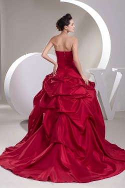 Ball Gown Red White Beading Applique Wedding Dresses 2030649