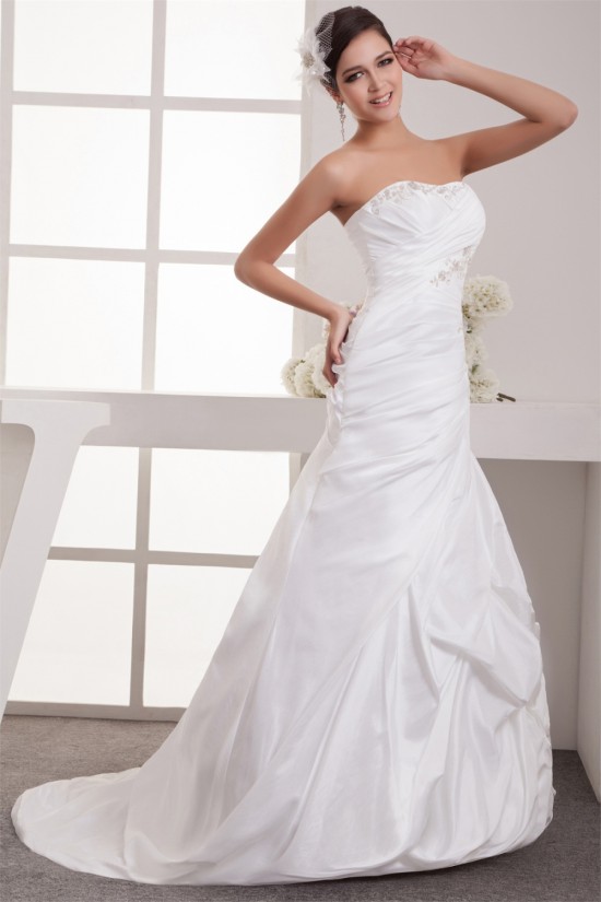 Charming A-Line Strapless Taffeta Sleeveless Wedding Dresses 2030650 Charming A-Line Strapless Taffeta Sleeveless Wedding Dresses 2030650