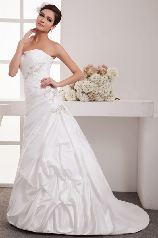 Charming A-Line Strapless Taffeta Sleeveless Wedding Dresses 2030650 Charming A-Line Strapless Taffeta Sleeveless Wedding Dresses 2030650