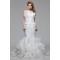 Charming Strapless Satin Organza Mermaid/Trumpet Beaded Wedding Dresses 2030652