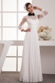 Chiffon Fine Netting A-Line Long Sleeve Beaded Lace Wedding Dresses 2030654
