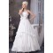 Chiffon Satin Silk like Satin A-Line Sleeveless Most Beautiful Wedding Dresses 2030655