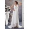 Chiffon Silk like Satin Sleeveless V-Neck Reception Wedding Dresses 2030657