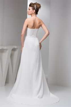 Chiffon Silk like Satin Sweetheart Beaded Sequin Sweet Wedding Dresses 2030658