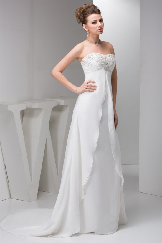 Chiffon Silk like Satin Sweetheart Beaded Sequin Sweet Wedding Dresses 2030658 Chiffon Silk like Satin Sweetheart Beaded Sequin Sweet Wedding Dresses 2030658
