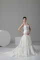 Elegant A-Line Satin Soft Sweetheart Sleeveless Wedding Dresses 2030661