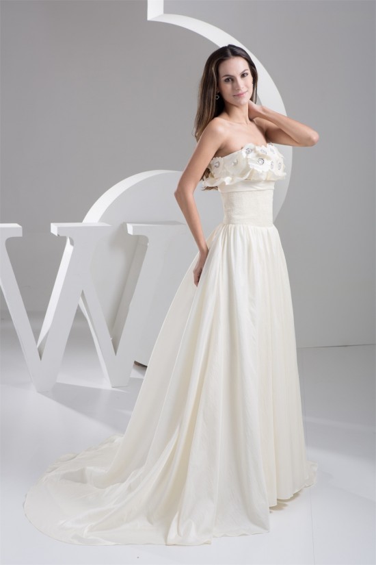 Elegant A-Line Satin Taffeta Strapless Best Wedding Dresses 2030662 Elegant A-Line Satin Taffeta Strapless Best Wedding Dresses 2030662