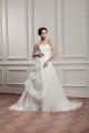 Elegant A-Line Strapless Satin Sleeveless Best Wedding Dresses 2030664