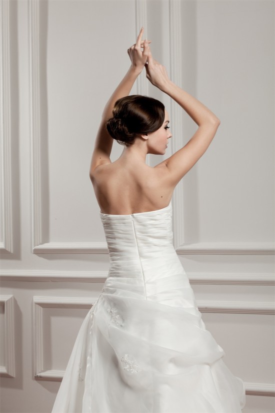 Elegant A-Line Strapless Satin Sleeveless Best Wedding Dresses 2030664 Elegant A-Line Strapless Satin Sleeveless Best Wedding Dresses 2030664