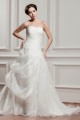 Elegant A-Line Strapless Satin Sleeveless Best Wedding Dresses 2030664